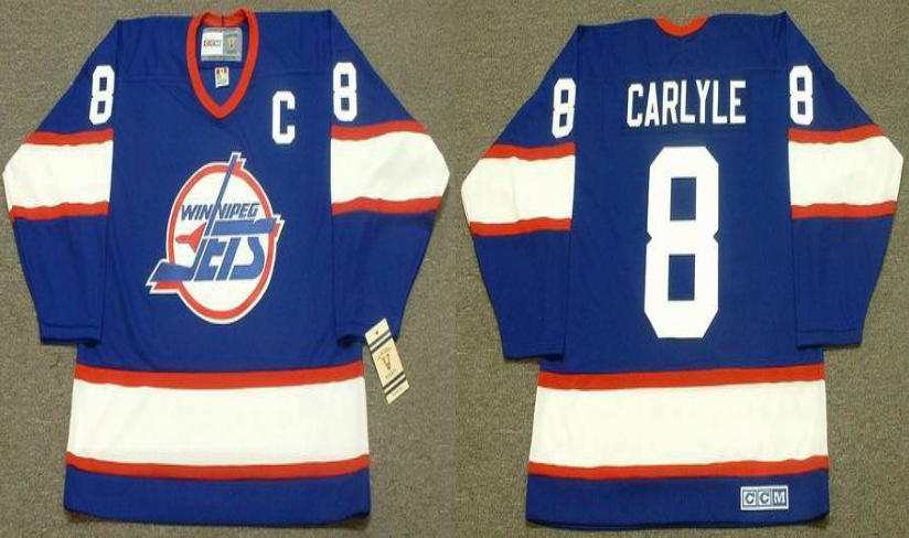 2019 Men Winnipeg Jets #8 Carlyle blue CCM NHL jersey